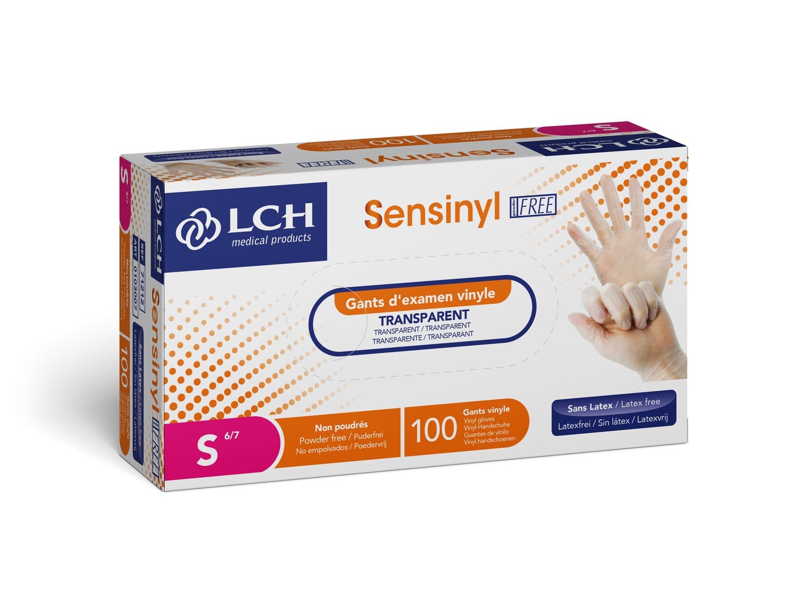 Gants d’examen vinyle non poudrés Sensinyl Free – boîte de 100